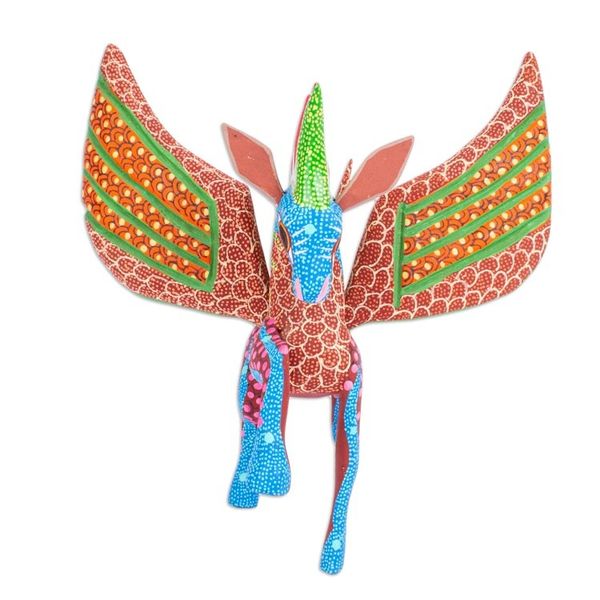 Alternate image for Handmade Pegasus Alebrije Statuette Psychedelic Pegasus