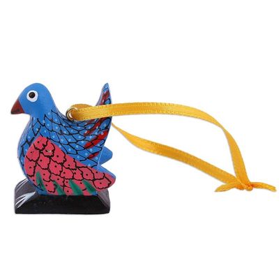 Alternate image for Wood Alebrije Chicken Ornaments Set of 5 from Mexico Sweet Chickens