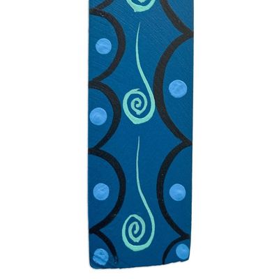 Alternate image for Handmade Mexican Copal Wood Bookmark with Tropical Bird Reading Bird