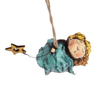 Alternate image for Hand-Painted Papier Mache Baby Jesus Ornament from Armenia Baby Jesus
