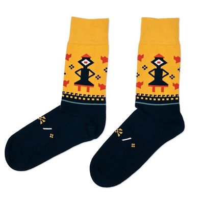 Alternate image for Cotton Blend Socks Featuring Traditional Armenian Themes Armenian Heritage