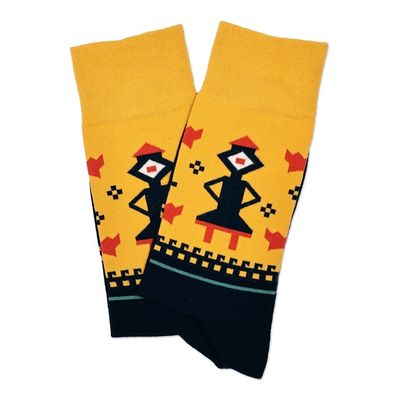 Alternate image for Cotton Blend Socks Featuring Traditional Armenian Themes Armenian Heritage