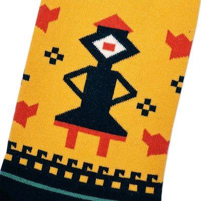 Alternate image for Cotton Blend Socks Featuring Traditional Armenian Themes Armenian Heritage