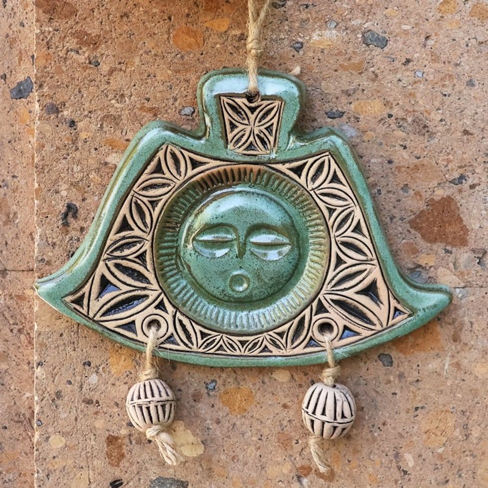 Handcrafted Traditional Green Ceramic Armenian Daghdghan 'Green Daghdghan'