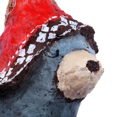 Alternate image for Hand-Painted Papier Mache Ornament of Bear on a Scooter Teddys Spectacle