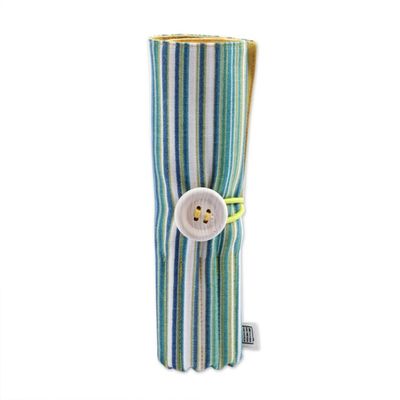 Alternate image for Wooden Colored Pencil Set and Yellow Cotton Roll Case Creative Sunshine