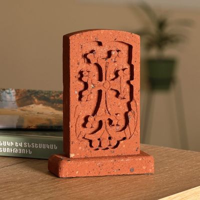 Alternate image for Cross-Themed Tuff Stone Khachkar Stela Sculpture Sanahins Khachkar
