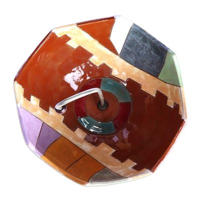 Alternate image for Hand-Painted Glazed Ceramic Umbrella Jewelry Stand Catchall Upside Down Umbrella