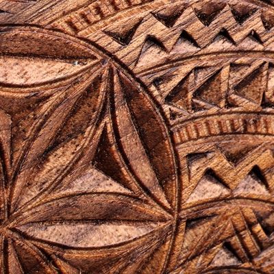 Alternate image for Traditional Hand-Carved Walnut Wood Daghdghan Wall Decor Ancestral  Amulet