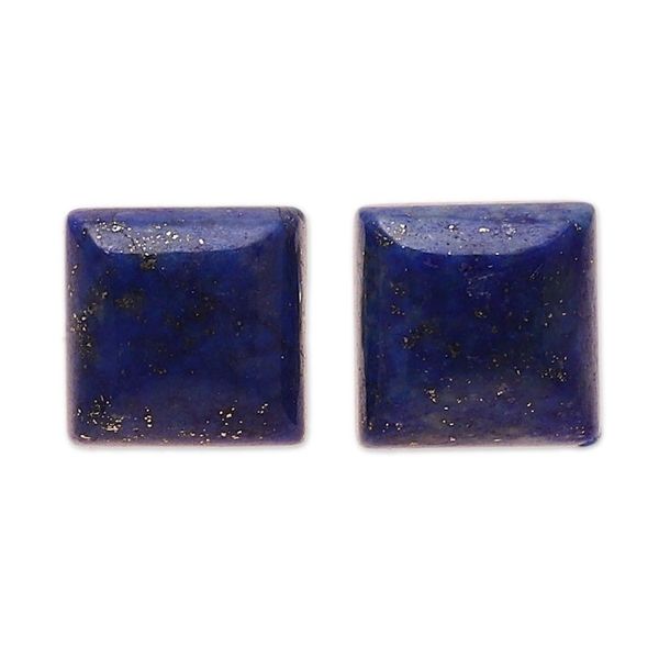 Alternate image for Square Lapis Lazuli Stud Earrings from India Contemporary Corners