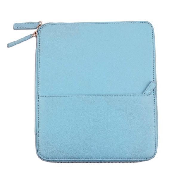 Alternate image for Grey Leather Travel Office Folio Ultimate Travel Folio in Blue
