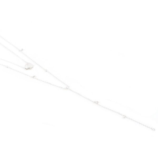 Alternate image for Rainbow Moonstone and Cubic Zirconia Y-Necklace Above the Clouds
