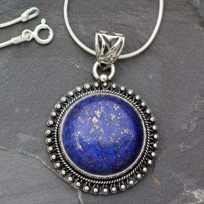 Alternate image for India Jewelry Sterling Silver and Lapis Lazuli Necklace Sky Over Varkala