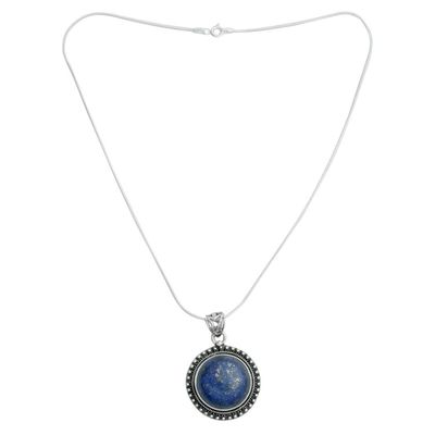 Alternate image for India Jewelry Sterling Silver and Lapis Lazuli Necklace Sky Over Varkala