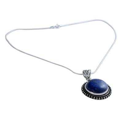 Alternate image for India Jewelry Sterling Silver and Lapis Lazuli Necklace Sky Over Varkala