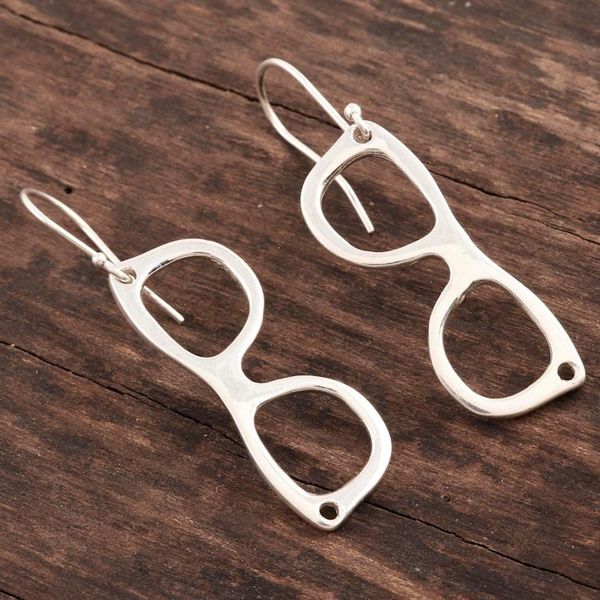 Alternate image for Sunglass Shaped Sterling Silver Dangle Earrings Shady Lady