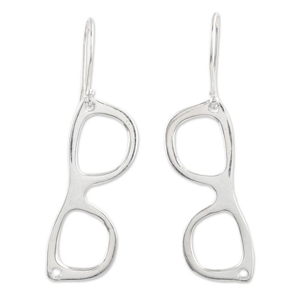 Alternate image for Sunglass Shaped Sterling Silver Dangle Earrings Shady Lady