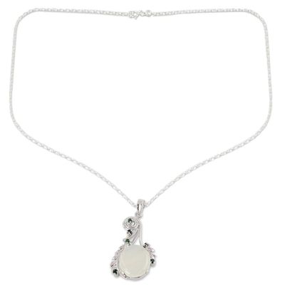 Alternate image for Fair Trade Jewelry Sterling Silver and Moonstone Necklace Enchanted Moon