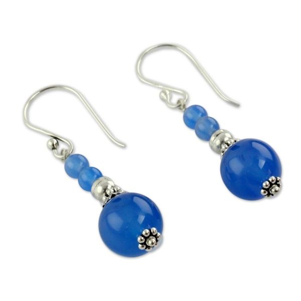 Alternate image for India Handmade Chalcedony Earrings Heavenly