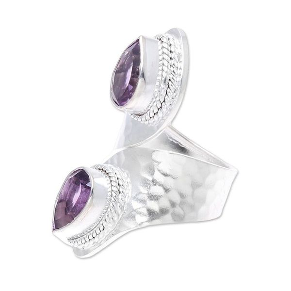 Alternate image for Six-Carat Amethyst Wrap Ring from India Lilac Cheer