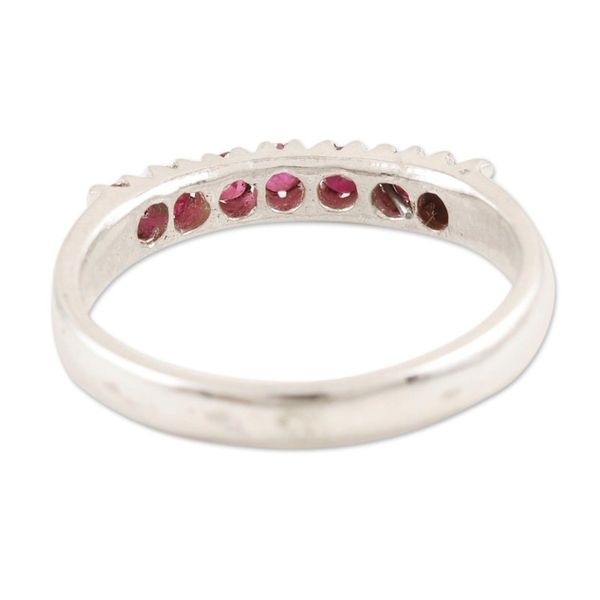 Alternate image for Sterling Silver and Ruby Band Ring Pretty Princess