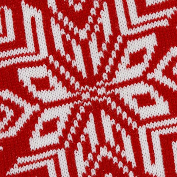 Alternate image for Snowflake Pattern Knit Stocking in Poppy from India Snowflake Charm