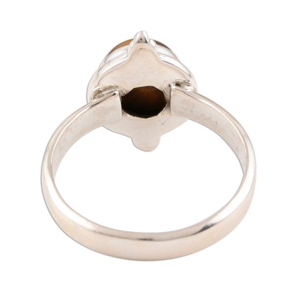 Alternate image for Simple Tigers Eye and Sterling Silver Ring Earth Memory