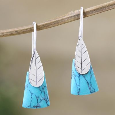 Alternate image for Artisan Crafted Leaf Motif Earrings Leaf Spirit