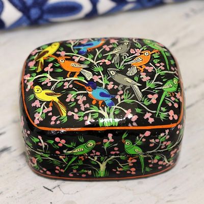 Alternate image for Hand Painted Wood Decorative Bird Box Chirping Birds