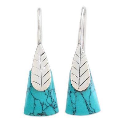 Alternate image for Artisan Crafted Leaf Motif Earrings Leaf Spirit