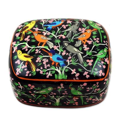 Alternate image for Hand Painted Wood Decorative Bird Box Chirping Birds