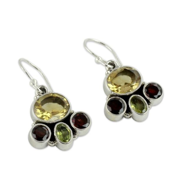 Alternate image for Gemstones in Sterling Silver Earrings Cosmic Harmony