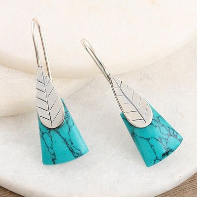 Alternate image for Artisan Crafted Leaf Motif Earrings Leaf Spirit