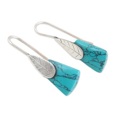 Alternate image for Artisan Crafted Leaf Motif Earrings Leaf Spirit