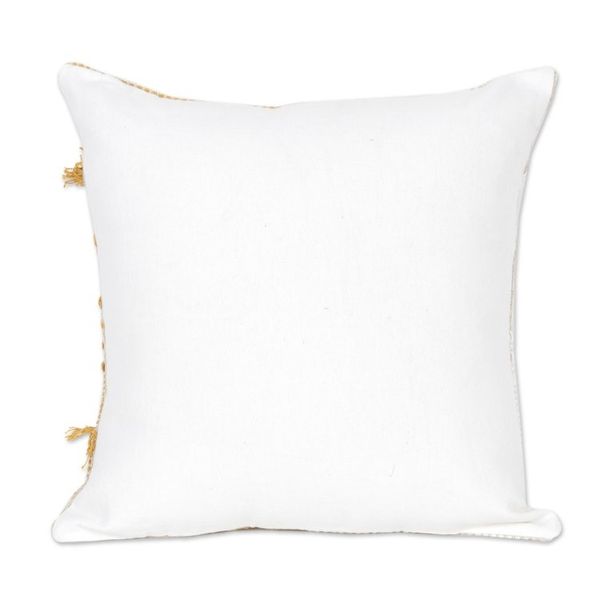 Alternate image for Amber and Ivory Cotton Cushion Covers Pair Delhi Sophistication in Honey