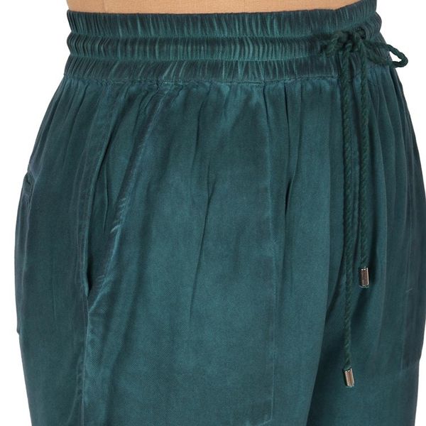 Alternate image for Green Viscose Twill Pants from India Simple Style in Green