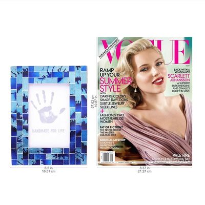 Alternate image for Blue and Aqua Glass Mosaic Photo Frame 4x6 Sapphire Beach