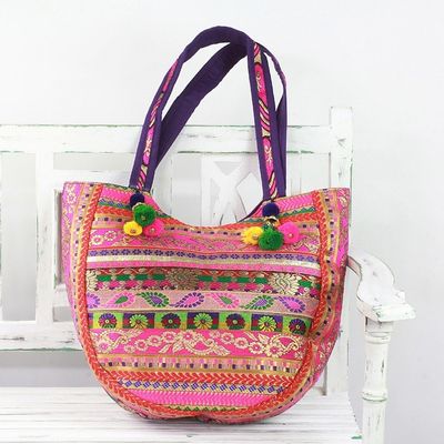 Alternate image for Polyester Floral Paisley Tote Handbag from India Paisley Glamour
