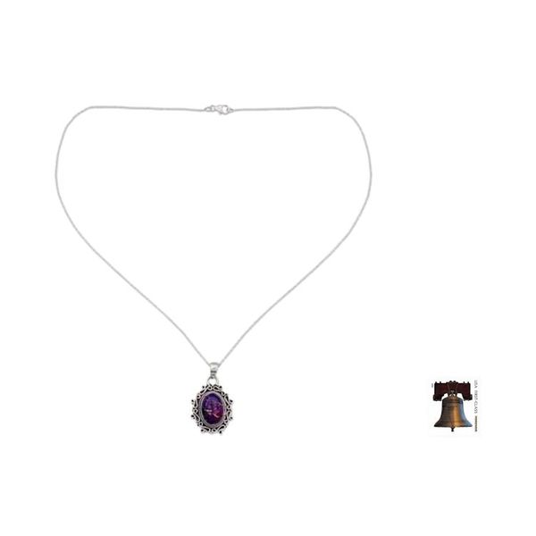 Alternate image for Womens Sterling Silver Necklace Composite Turquoise Jewelry Splendor