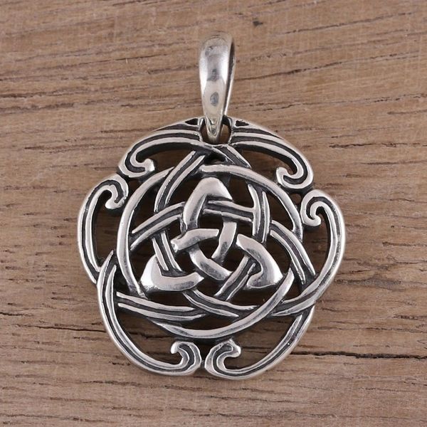 Alternate image for Celtic Knot Sterling Silver Pendant from India Artisan Celtic Reverie