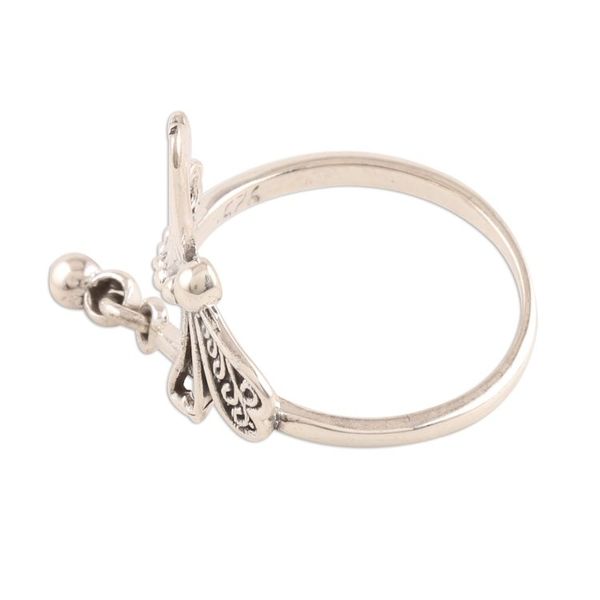 Alternate image for Sterling Silver Dragonfly Cocktail Ring from India Dragonfly Fantasy