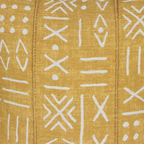 Alternate image for Goldenrod Cotton Cushion Covers from India Pair Goldenrod Fields