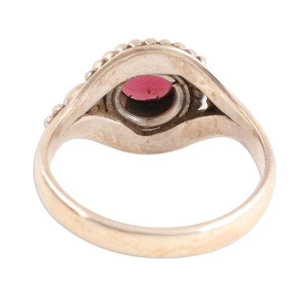 Alternate image for Garnet and Sterling Silver Cocktail Ring from India Gemstone Moon