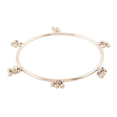 Alternate image for Sterling Silver Bangle Bracelet with Tiny Bells Ghungru Bliss