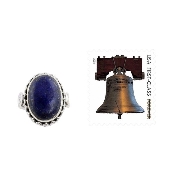 Alternate image for Handcrafted Sterling Silver and Lapis Lazuli Cocktail Ring Majestic Blue