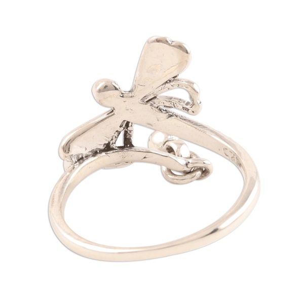 Alternate image for Sterling Silver Dragonfly Cocktail Ring from India Dragonfly Fantasy
