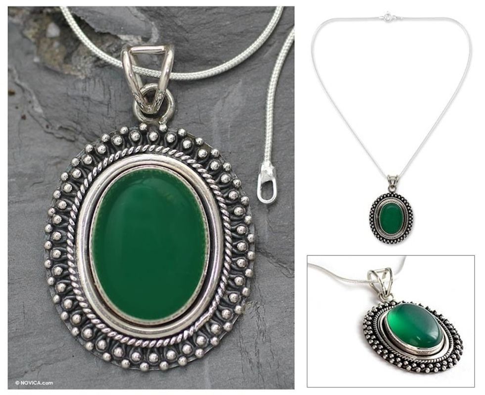 Sterling silver pendant necklace 'Sariska Forest'