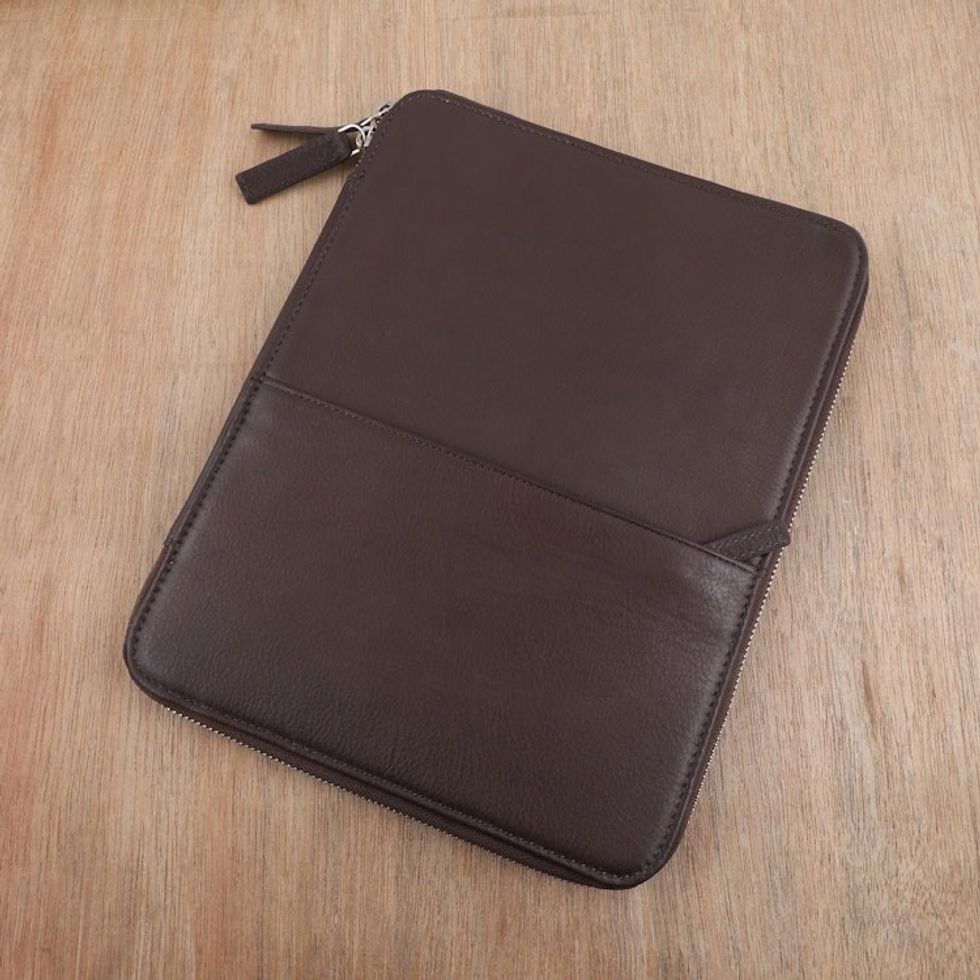 Brown Leather Travel Office Folio 'Ultimate Travel Folio in Brown'