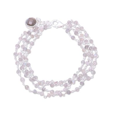 Alternate image for Natural Labradorite Link Bracelet from India Aurora Sparkle