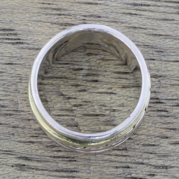 Alternate image for Sterling Silver Copper and Brass Spinner Ring from India Spinning Braid
